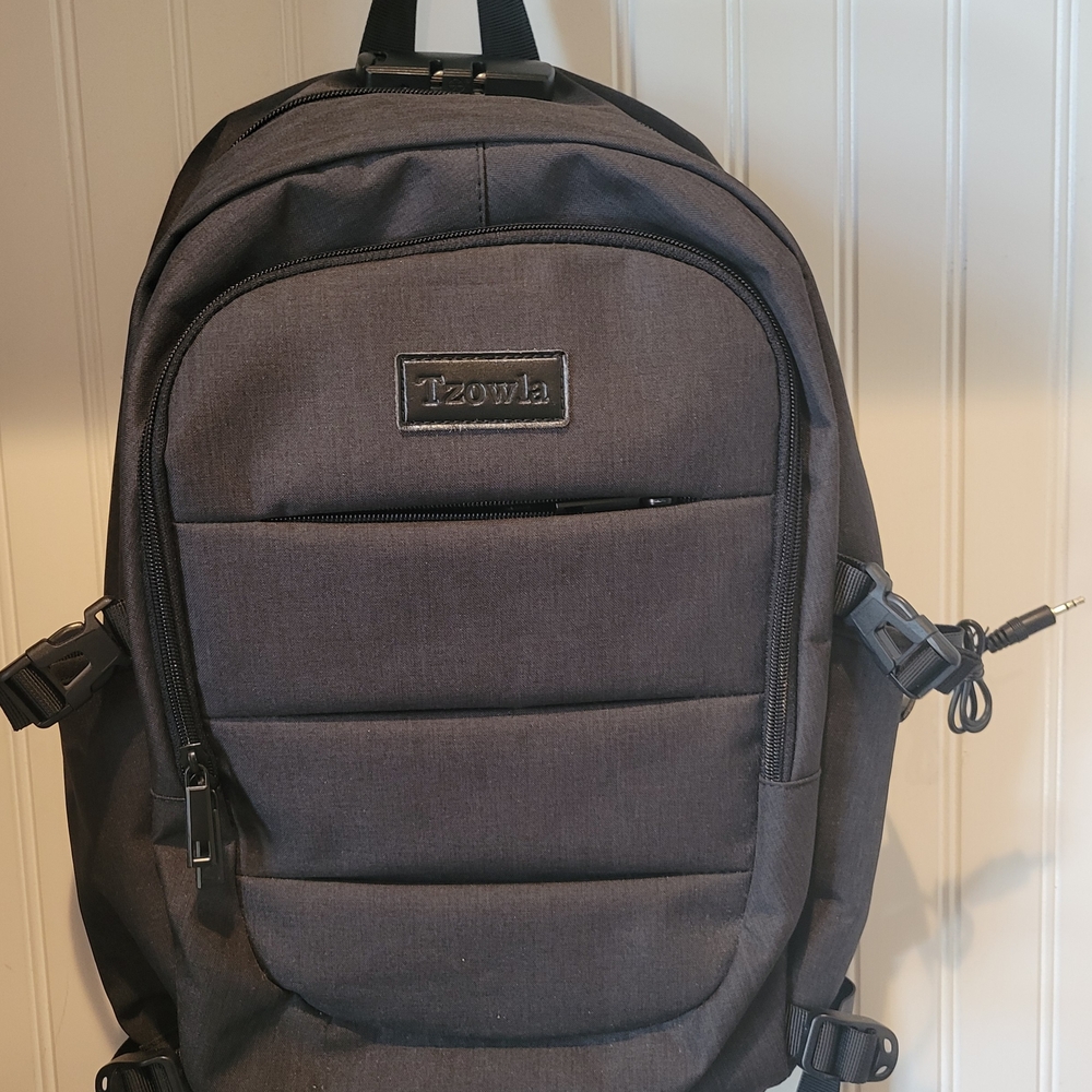 Black Quilted Backpack with Padded Design